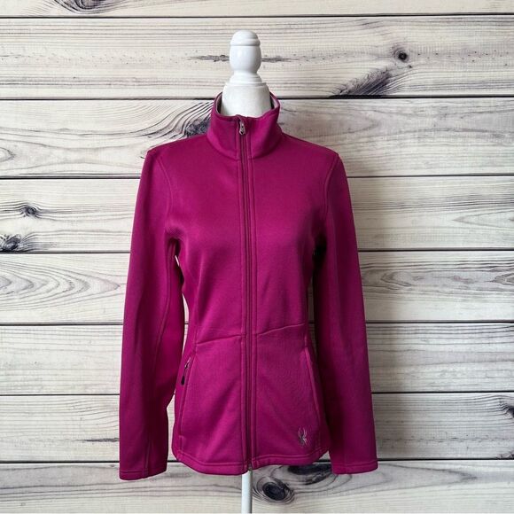 Spyder Core Magenta Full Zip Mid Weight Sweater Jacket - Picture 2 of 10